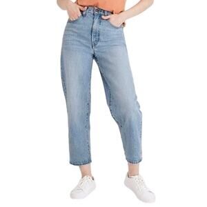 Madewell Balloon Jeans Women's Size 27 Medium Blue High Rise Cropped